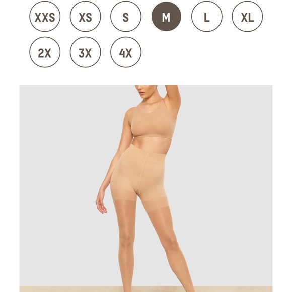 NWT, NIB, SKIMS Hosiery, Sold Out - Full Control Tights in Sienna - Picture 2 of 6